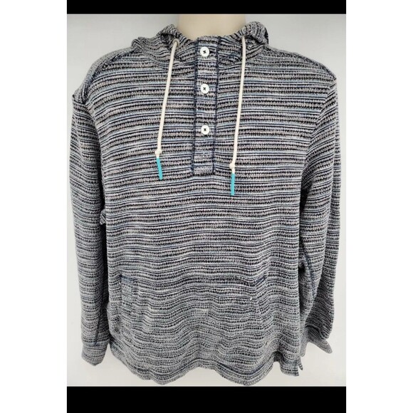 Tommy Bahama North Beach Baja Hoodie Size  XL Bering Blue - Picture 4 of 5
